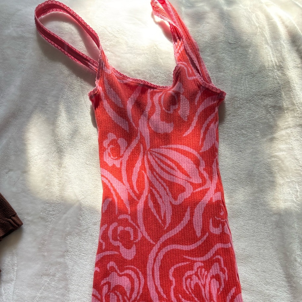 Floral Pink One Piece mini dress